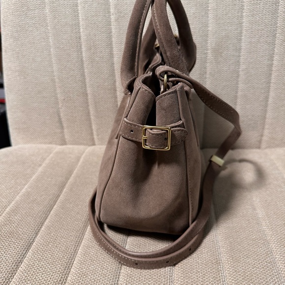 Reformation Partrizia Mini Suede Mushroom color Purse - Picture 2 of 9